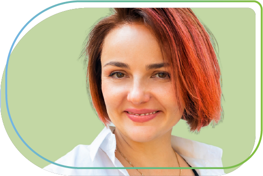 woman with a short hair smiling